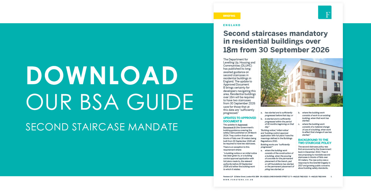 Building Safety Guide - Second Staircase Mandate