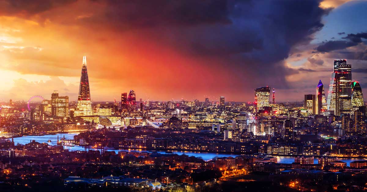 The city of London skyline