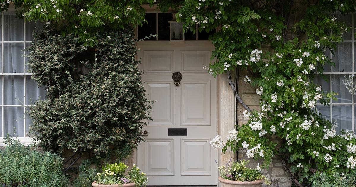 Front door to a period property in the UK