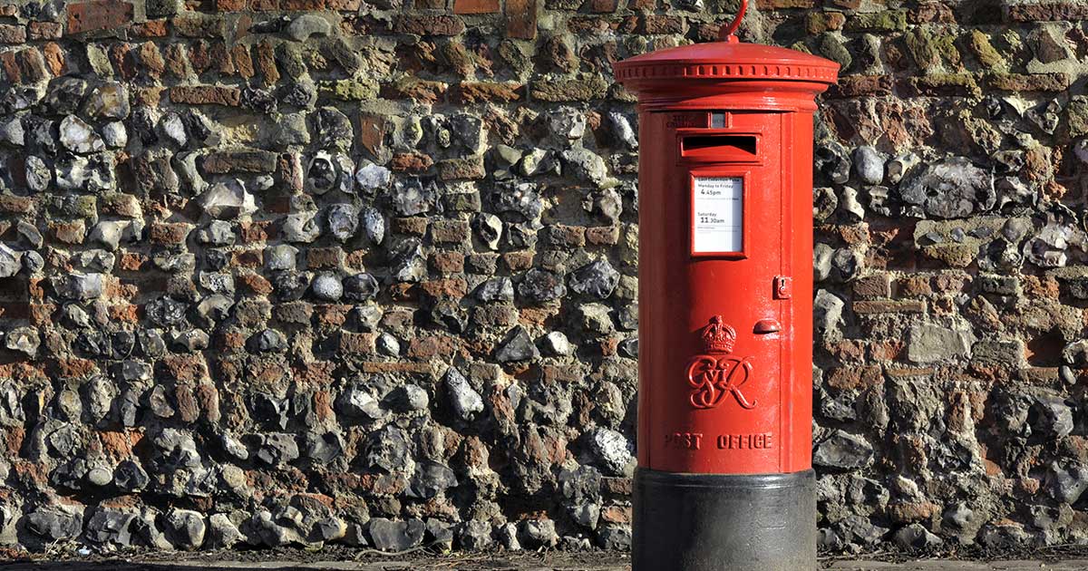 Red post box