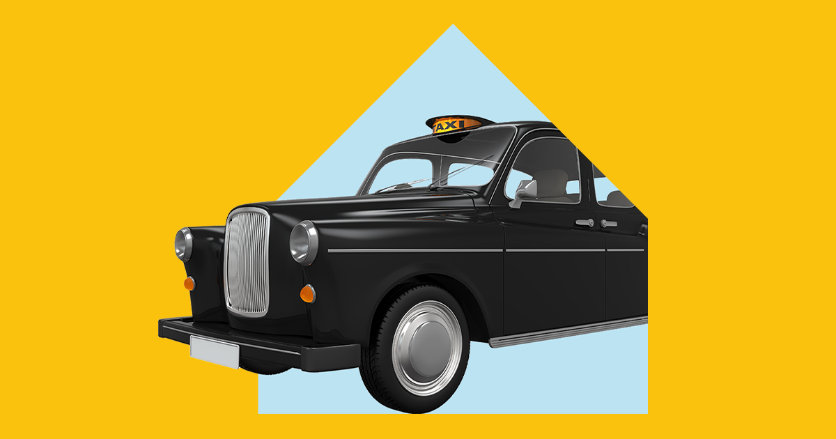 Black taxi cab