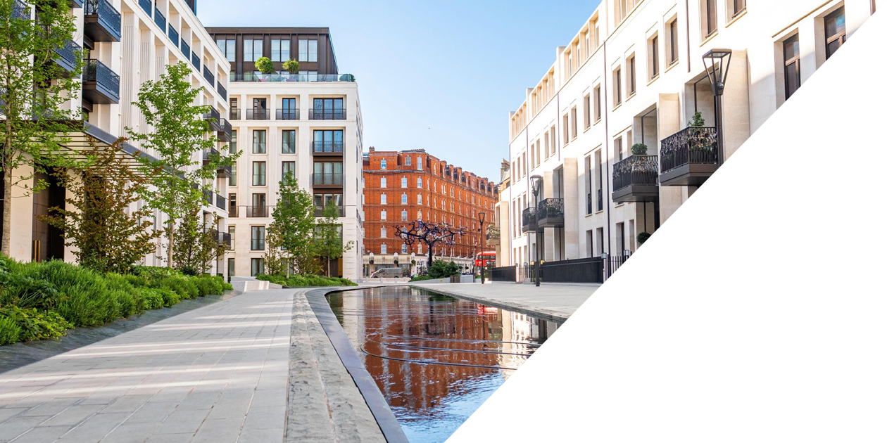 Modern apartment blocks in Central London