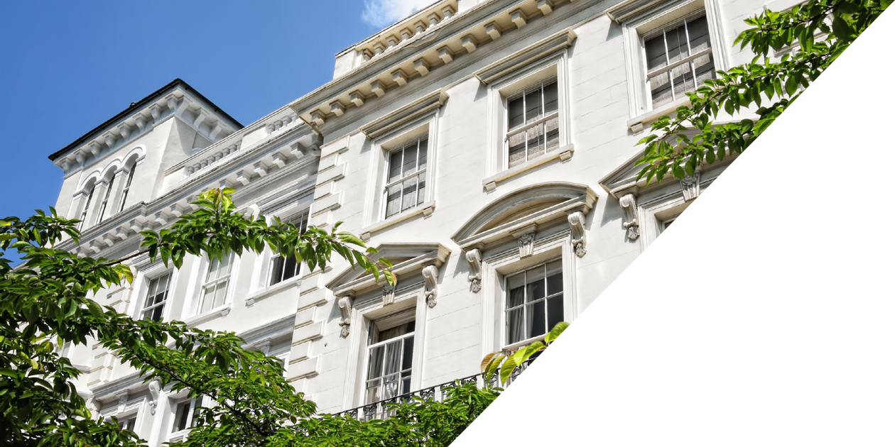 White period building in Central London