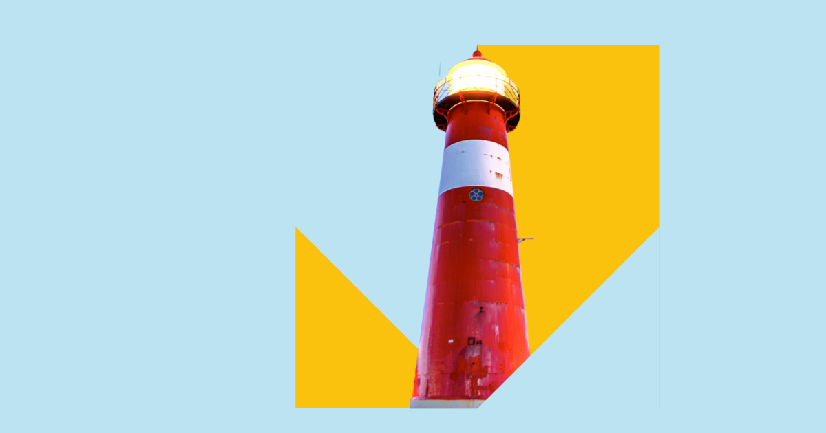 Red and white lighthouse