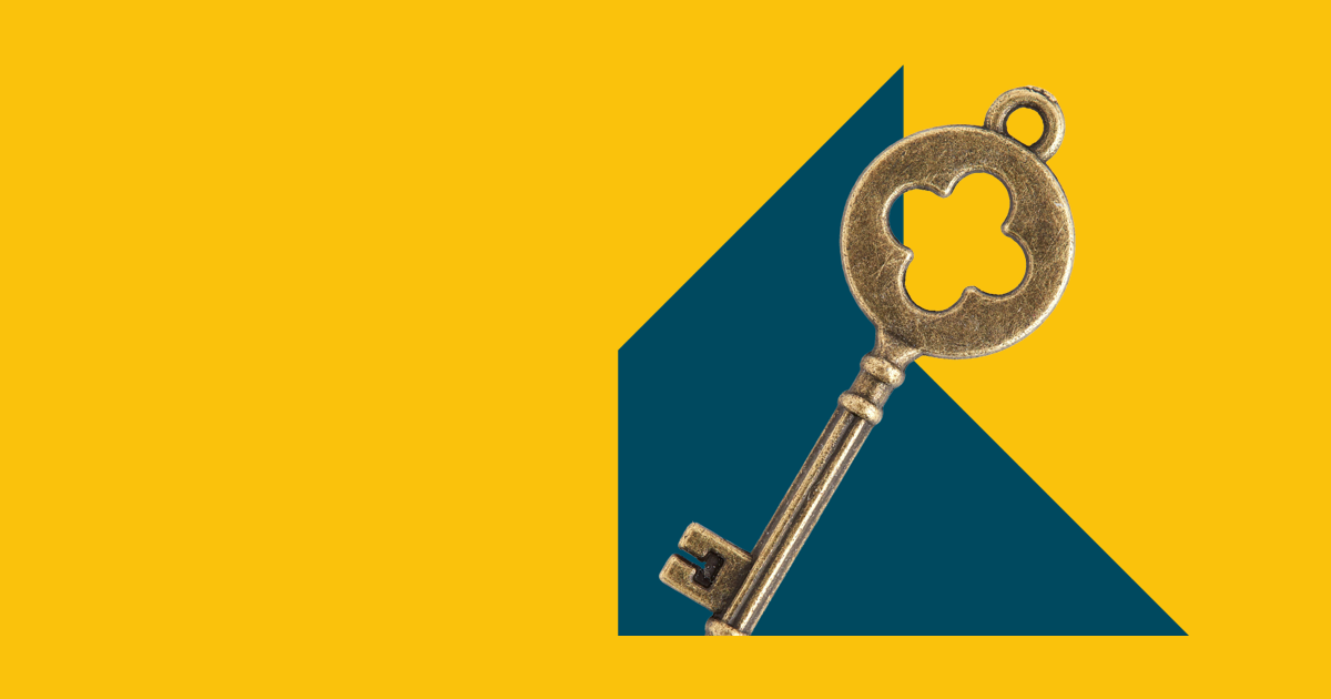 Decorative brass key