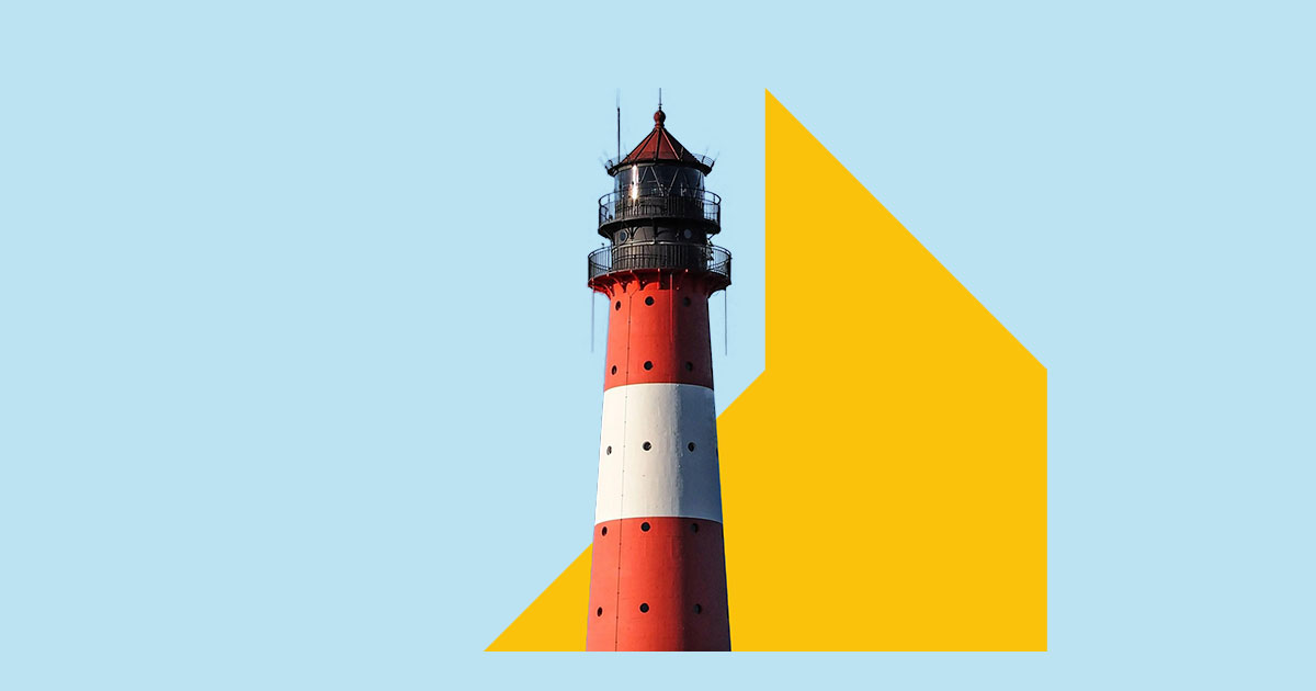 Red and white lighthouse