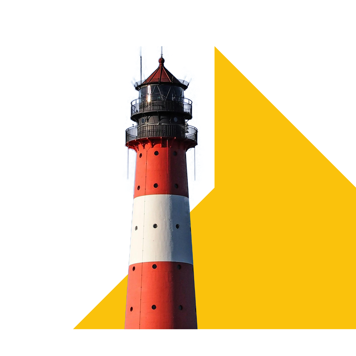 Red and white lighthouse