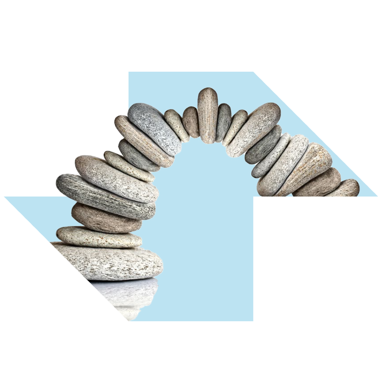 Pebbles carefully balanced on top of each other