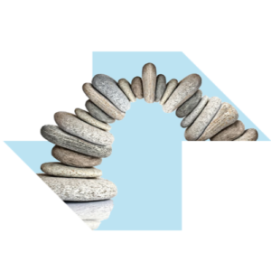 Pebbles carefully balanced on top of each other