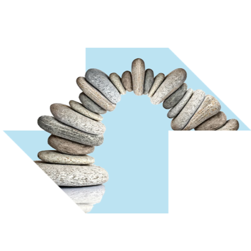 Pebbles carefully balanced on top of each other